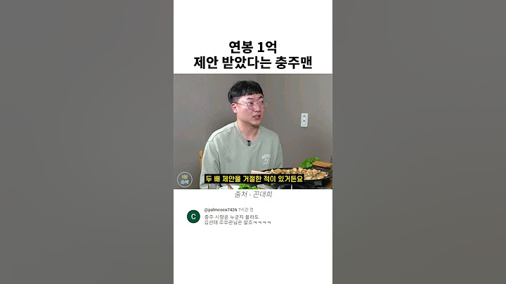 연봉 1억 제안받았다는 충주맨