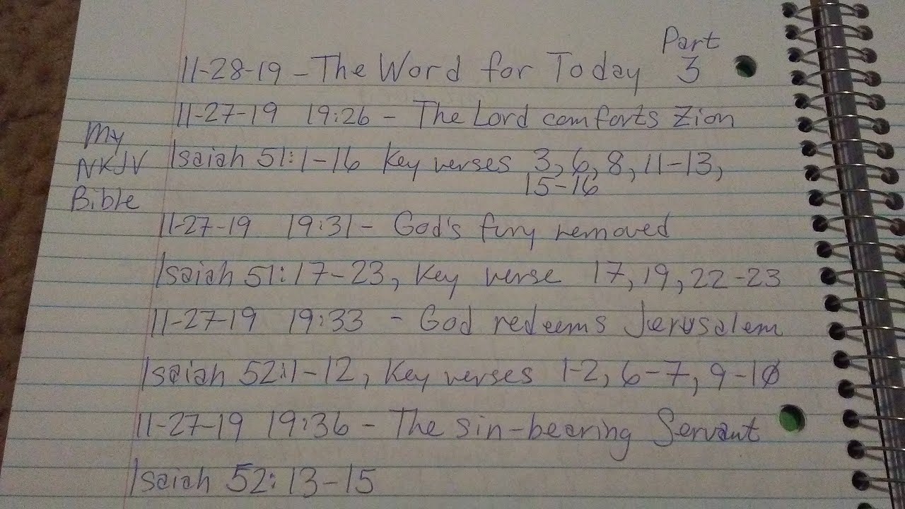 112819  The Word for Today Part 3  YouTube