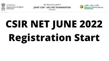 CSIR NET REGISTRATION JUNE 2022 UPDATE