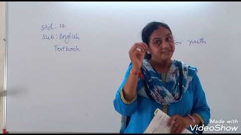 12 English /Unit 8/Read1.1/For Youth by Velisha Patel