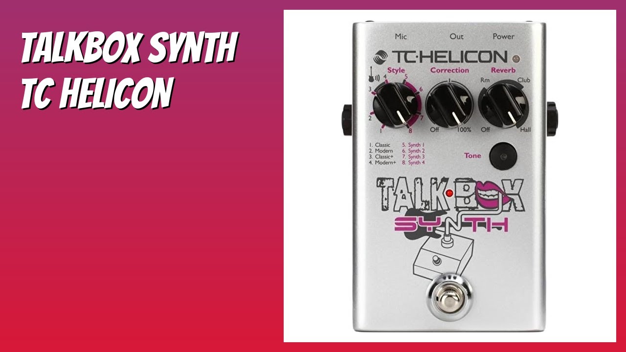 RECENSIONE (2025) : Talkbox Synth TC HELICON. DETTAGLI