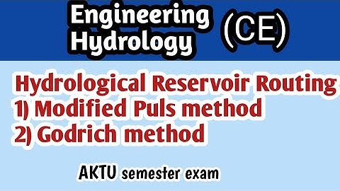 Hydrological Reservoir Routing l Modified Puls method l Godrich method l #hydrological_reservoir