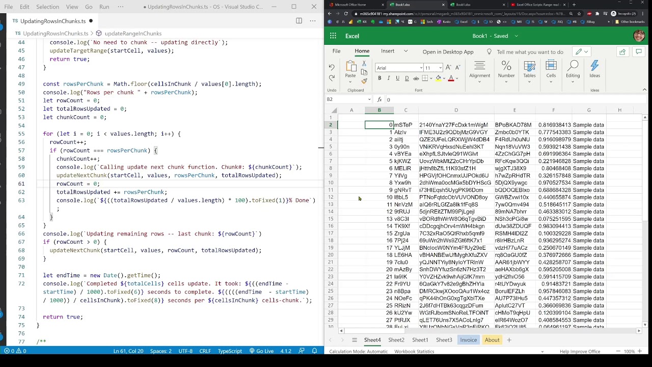 Office Scripts: Update large Excel range in performant way - YouTube