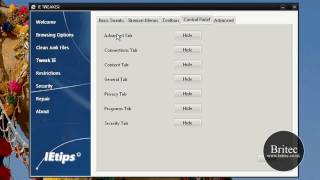 Internet Explorer Problem Fixing Plus IE Tweaking Tool by Britec screenshot 5