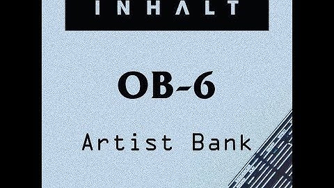 Oberheim Dave Smith OB6 Artist Sound Bank by INHALT