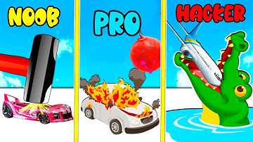 NOOB vs PRO vs HACKER in Crash Master 3D | All Levels Passed