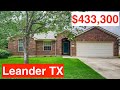 Одноэтажный дом в городе Leander Texas за $430 тыс | На север от Остина | Рядом culdesac и freeway