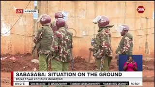 Saba Saba in Kangemi: Heavy police presence, water canons deployed on highways