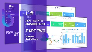 Clean stunning real estate C# UI dashboard inspiration made with Bunifu UI and BuniCharts - Part 2