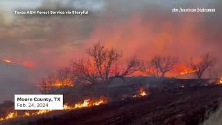Texas fire among biggest wildfires in state history; residents film flames &amp; damage in TX Panhandle