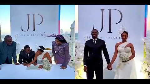 Iyabo Ojo's daughter, Priscilla Ojo stuns at her court wedding with Tanzanian singer Juma Jux