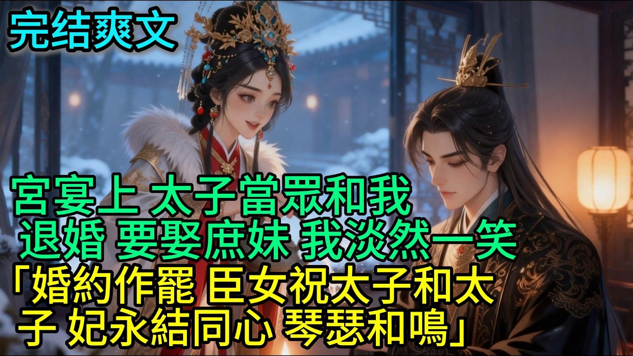 宮宴上 太子當眾和我退婚 要娶庶妹 我淡然一笑「婚約作罷 臣女祝太子和太子妃永結同心 琴瑟和鳴」#古言 #小説 #古風