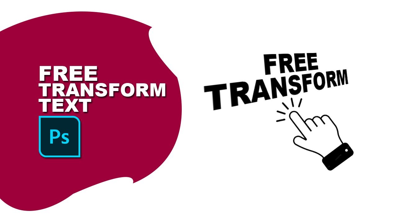 How to free transform text in photoshop - YouTube