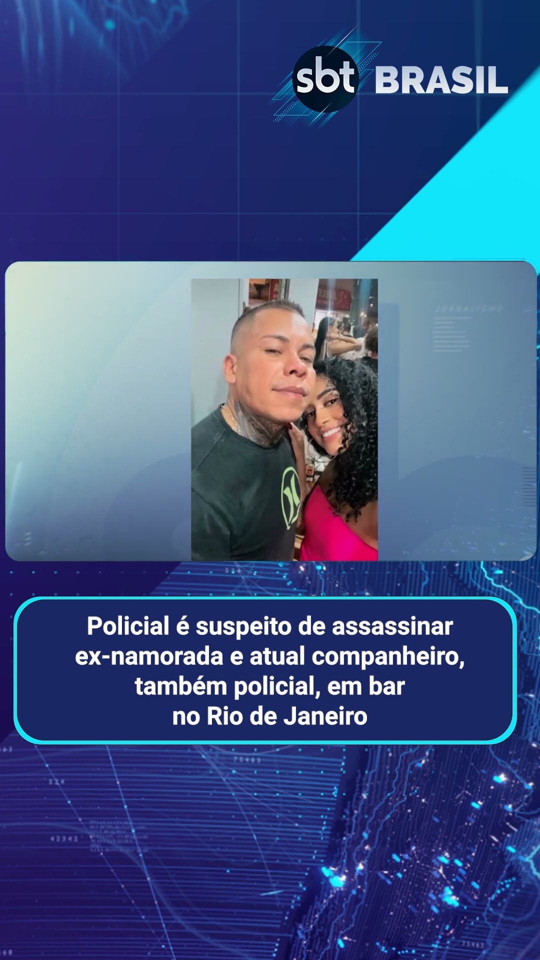 Policial é suspeito de matar ex-namorada e companheiro em bar no RJ | SBT Brasil (18/01/25)