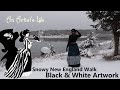 A Quiet Life by the Sea | Snowy Day Walk Cape Cod | The Still Calm Artist's Life | Sketchbook