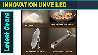 13 Inch Titanium Wok Pan with Lid Best Non Stick Deep Fry & Stir Fry Pan for Healthy Cooking