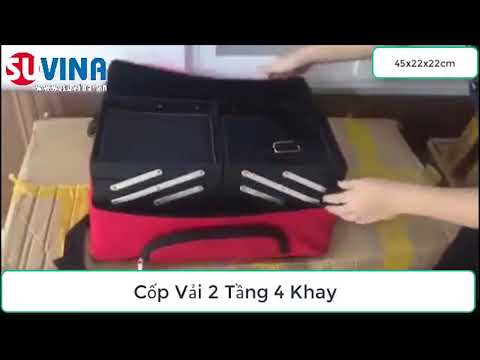 Cốp Vải 2 Tầng 4 Khay - 0983258655 | vali vải dù cao cấp