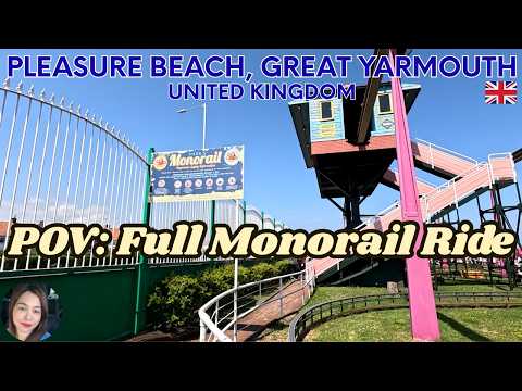 Monorail Pleasure Beach, Great Yarmouth, United Kingdom | FULL RIDE and scenic views.