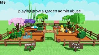 Grinding grow a garden bee update and playing admin abuse screenshot 2