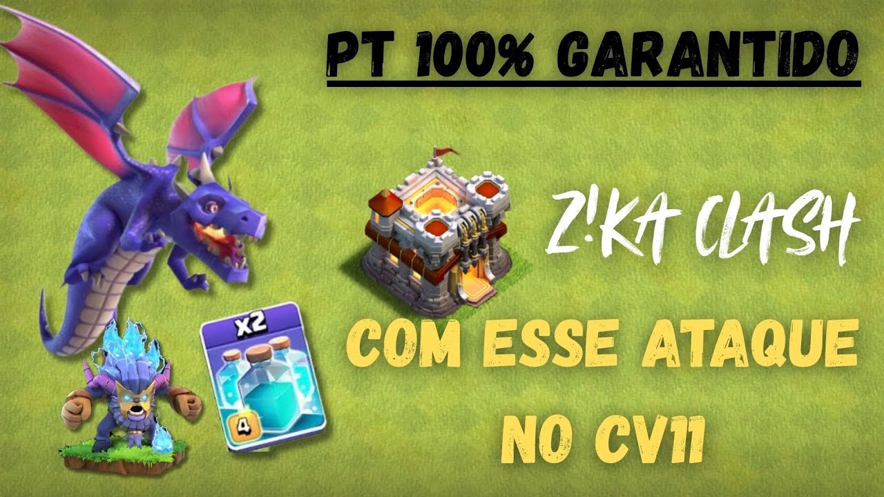 COMO DAR PT EM QUALQUER VILA SENDO CV11 NO CLAHS OF CLANS - Z!KA CLASH 