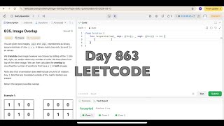 Day 863: LeetCode Problem 835. Image Overlap - Swift