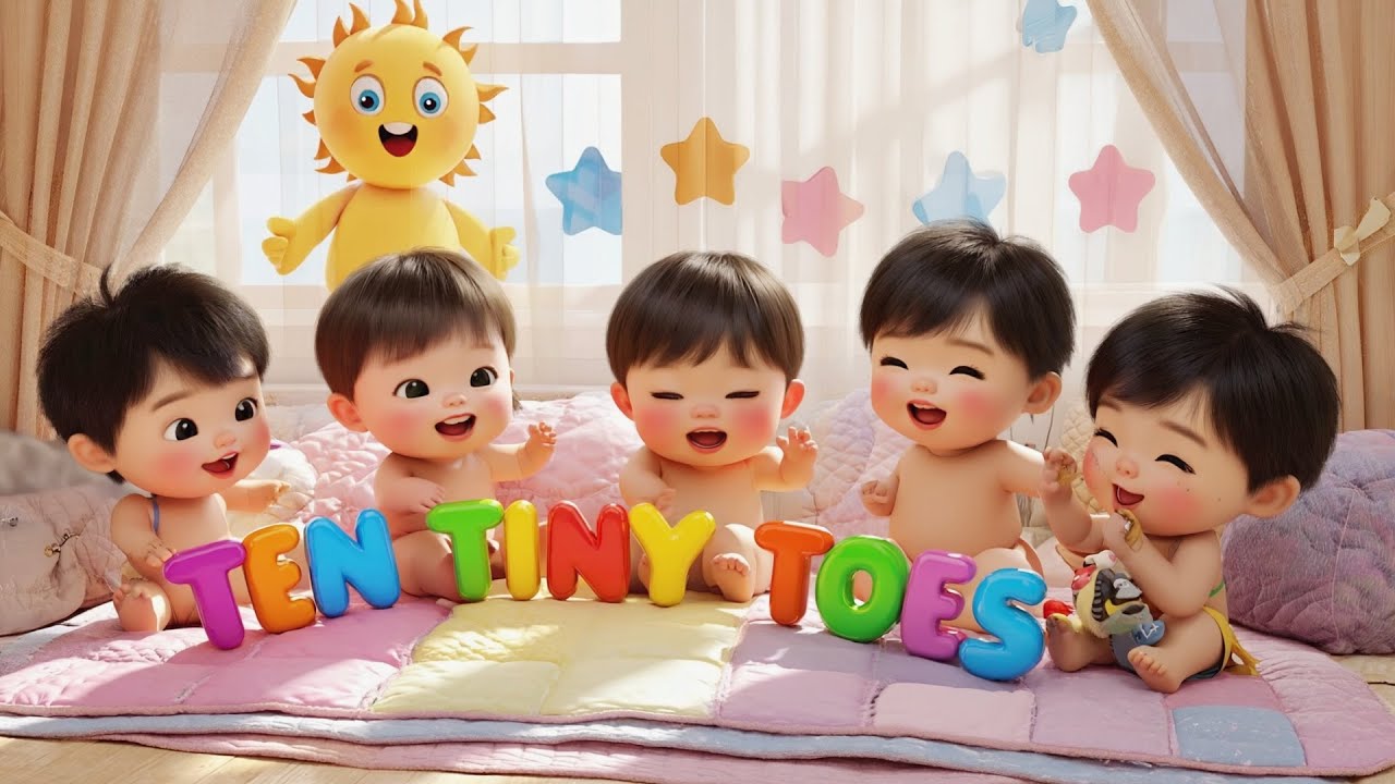 Ten Tiny Toes | Counting Song for Kids | Nursery Rhyme & Baby Dance Music Video