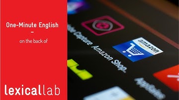 ONE-MINUTE ENGLISH: on the back of LEARN WITH LEXICAL LAB