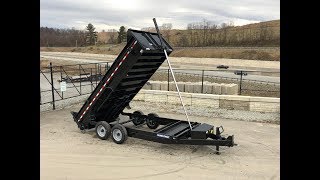 Sure Trac 7x16' Hydraulic Dump Trailer 16000# GVW Telescopic Hoist ST8216TLDD-B-160