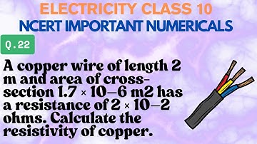 A copper wire of length 2 m and area of cross-section 1.7 × 10–6 m2 has a resistance of 2 × 10–2 ohm