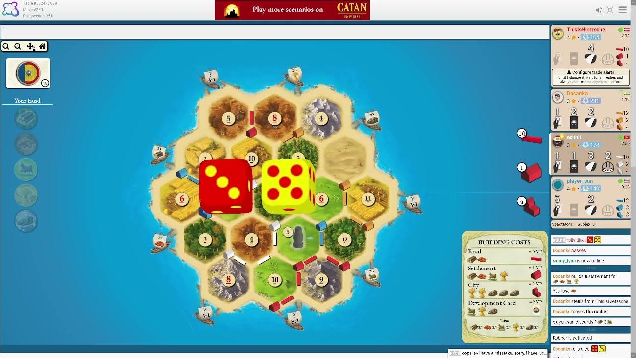 Board Game Arena [Catan] This Is Nietzsche, come and play the game