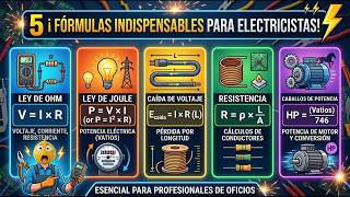 5 FORMULAS INDISPENSABLES QUE DEBERIAS SABER  #electricista #ohm #horsepower #resistance #joules