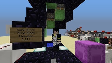 Minecraft Sand Block Slime Block Elevator for 1.11+