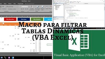 Macro para filtrar Tablas Dinámicas (VBA Excel)