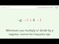 -g less than 4 - Solve linear inequalities with one unknown
