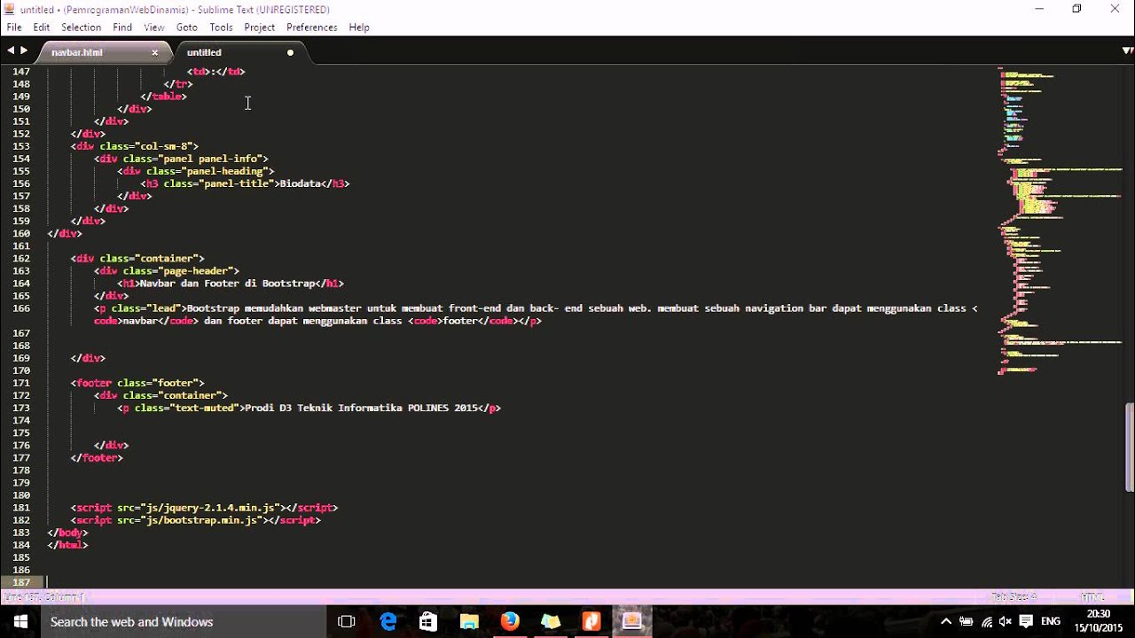 Cara Membuat Tampilan About Me Dengan Bootstrap - YouTube