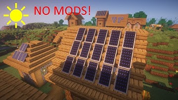 SOLAR PANEL in MINECRAFT VANILLA! RENEWABLE ENERGY VILLAGE - NO MODS! Command Hacks - Java Edition