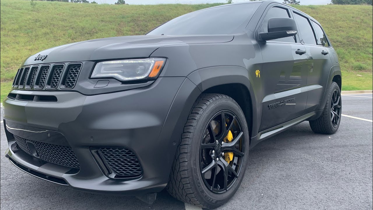 Jeep Track Hawk Wrapped Triple Black Camo by Six10 Motoring YouTube