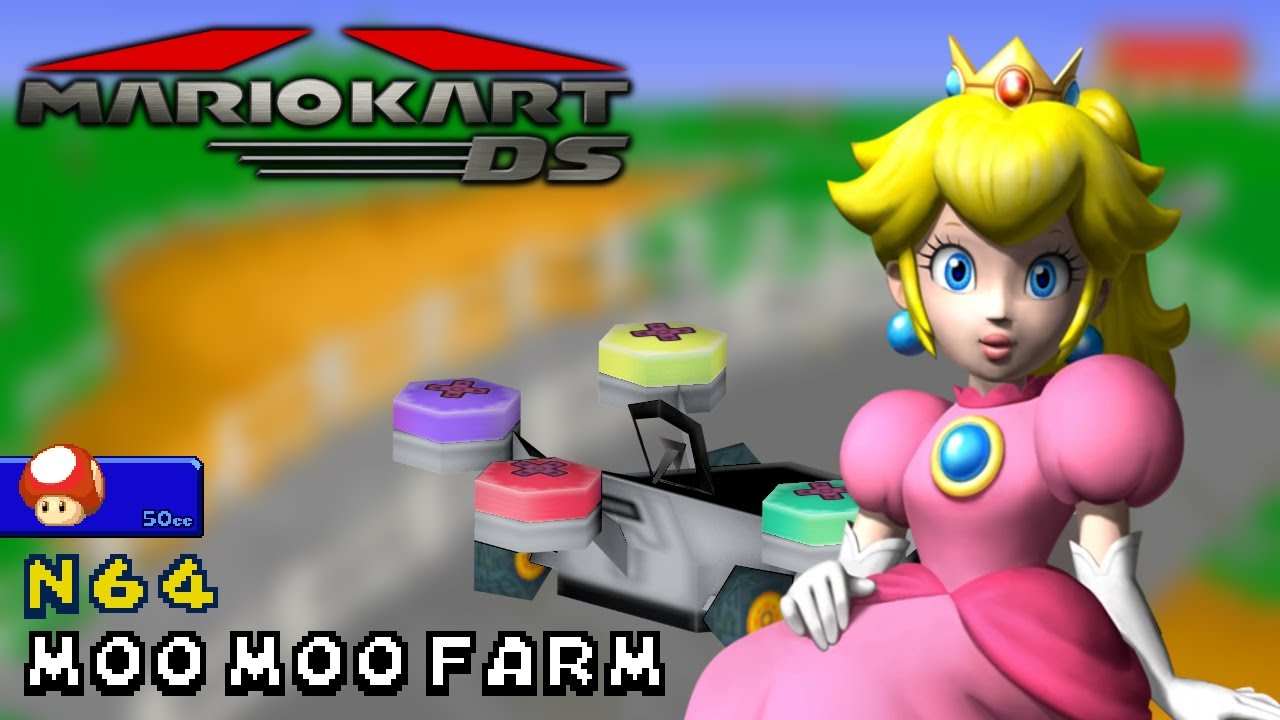 Mario Kart DS - 50cc - Peach - ROB-BLS - N64 Moo Moo Farm | Ep. 3378