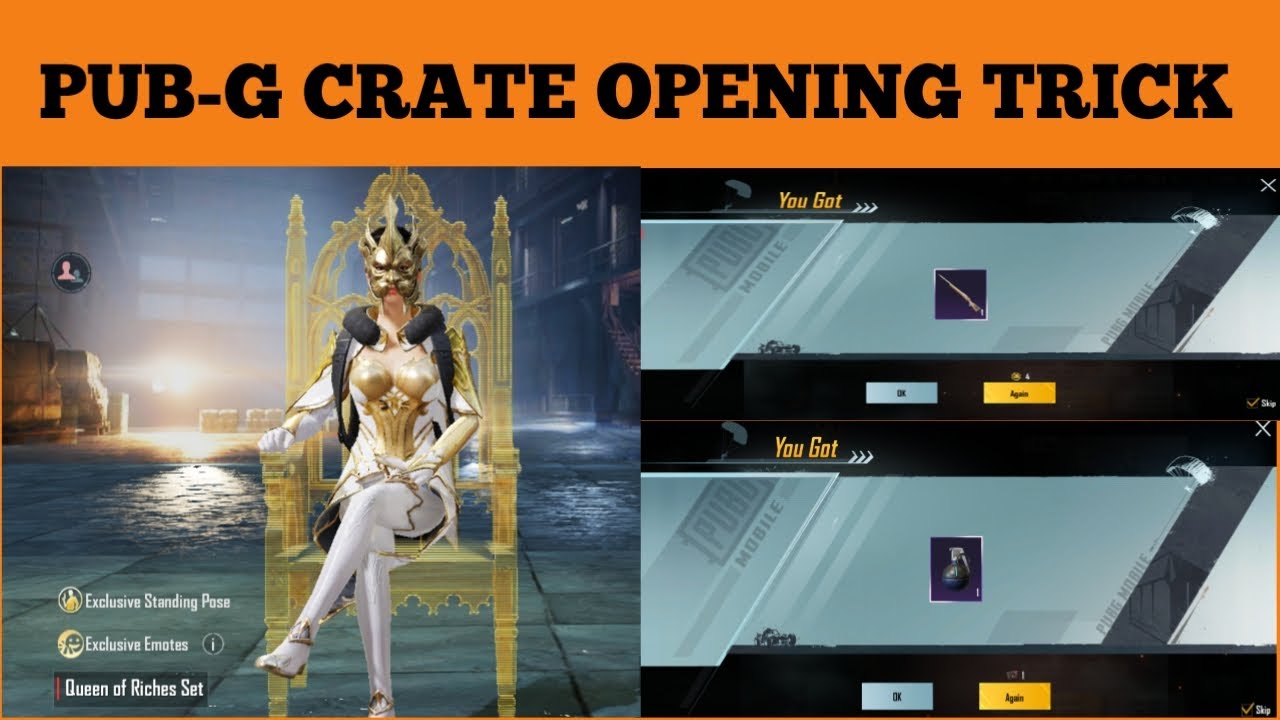 PUB-G NEW CRATE OPENING TRICK | PUBG-G KR CRATE OPENING | MYTHIC CRATE OPENING | SKIN CRATE OPENING
