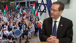Protesters prevent Israeli President visit to Adass Synagogue