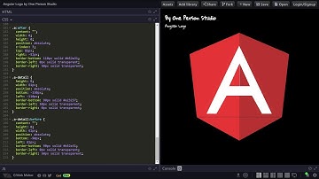 ASMR Programming - ANGULAR LOGO in HTML & CSS - No Talking