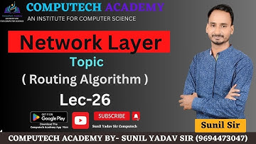 Lec-26 Network layer Routing Algorithm | IA | RPSC Programmer  | Informatics Assistant Vacancy
