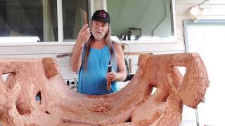 Cleaning the backside of the Devilfish Mask with Fred Fulmer Tlingit Artist | Stabilizing Mask