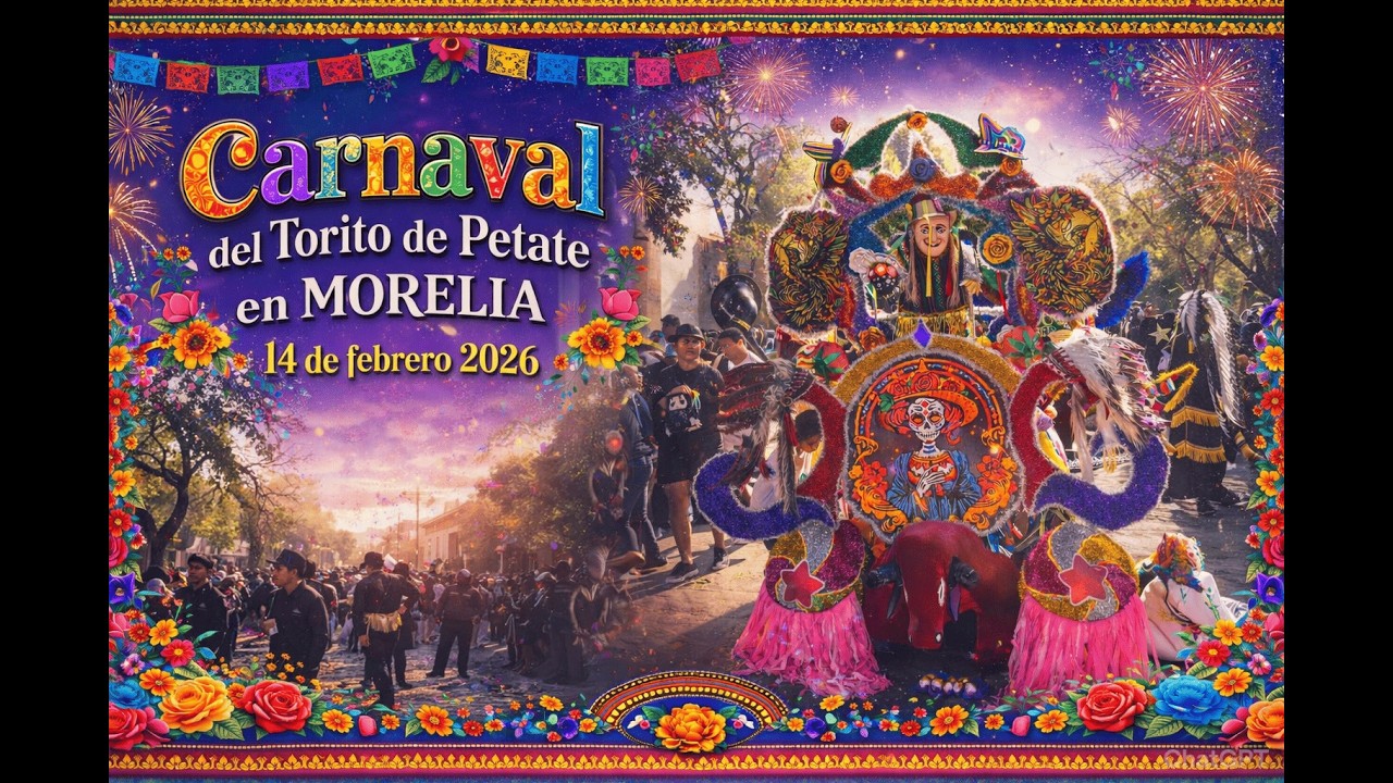 Carnaval del Torito de Petate en Morelia 🐂🎉 | 14 de febrero 2026 #toritosdepetate #morelia