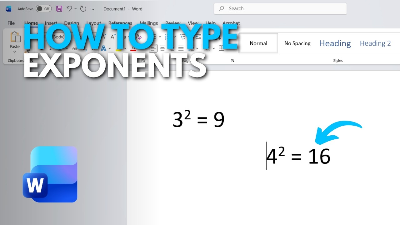 How to Add Exponents in Microsoft Word (Step-by-Step) - YouTube
