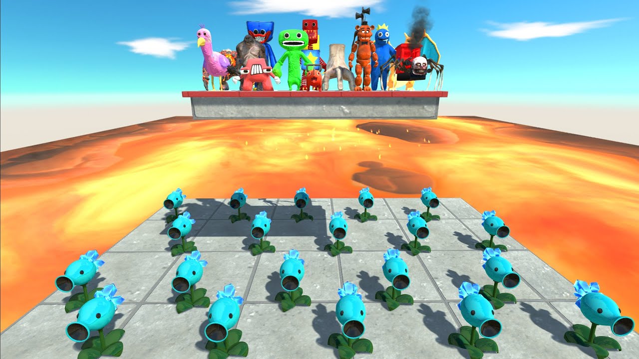 Creepy Monster fight On Snow Pea - Animal Revolt Battle Simulator