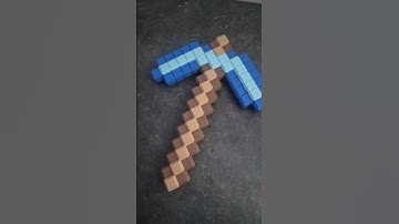 3D Print Minecraft Pickaxe and Sword available #minecraft #3dprint #mojang #gift #tools #pixelart