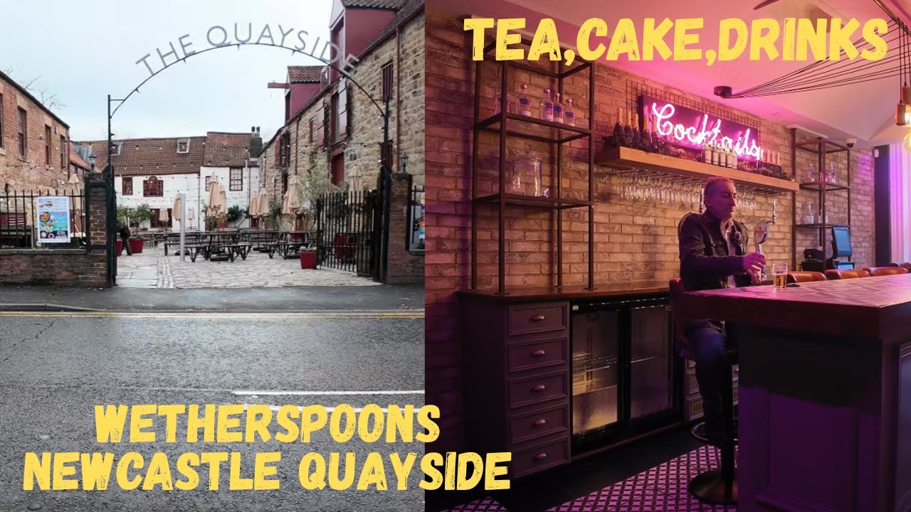 Newcastle Quayside, The Hooch, Sandhill Arms, отремонтированные Wetherspoons и Slug & Lettuce.