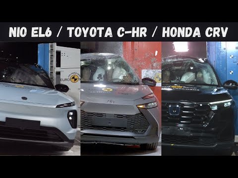 2024 Nio EL6 vs Toyota C-HR vs Honda CRV - CRASH TEST