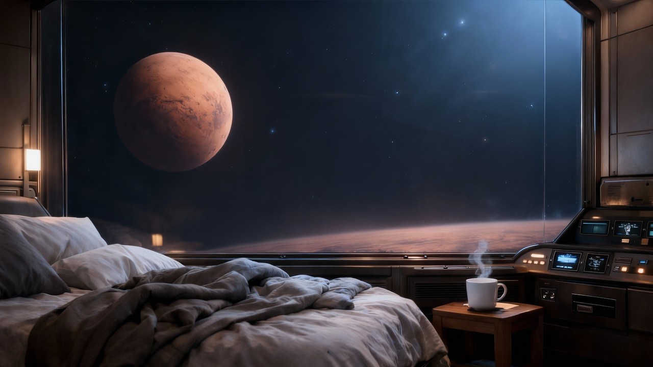 Quiet Space Cabin with Mars View | Deep and Calm Environment (2H)